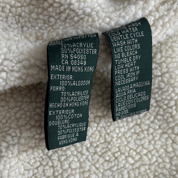 Vintage Ralph Lauren Cream Sherpa Jacket - Picture 11 of 12